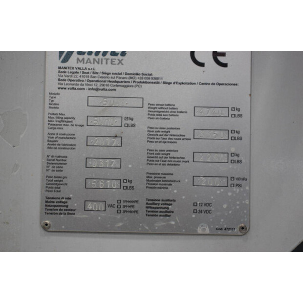 2017 VALLA MANITEX Valla 50 E-46810299
