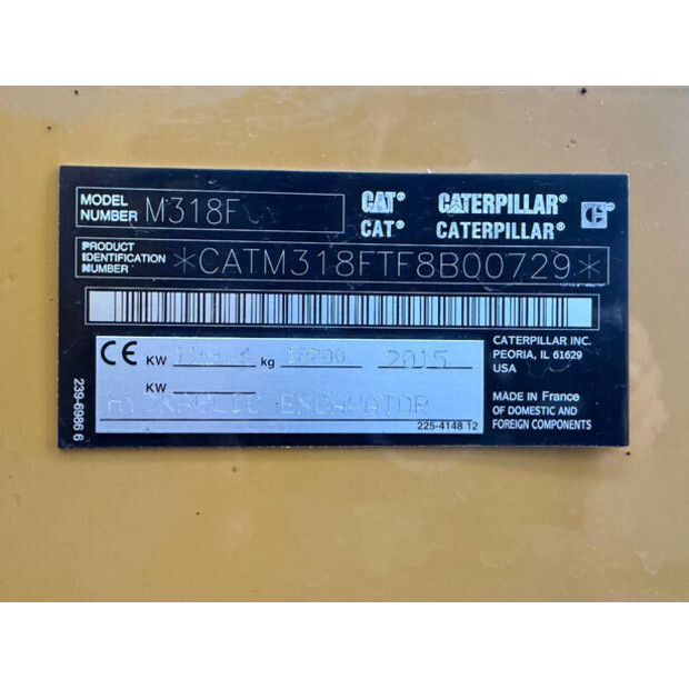 2015 Caterpillar M318F-46816176