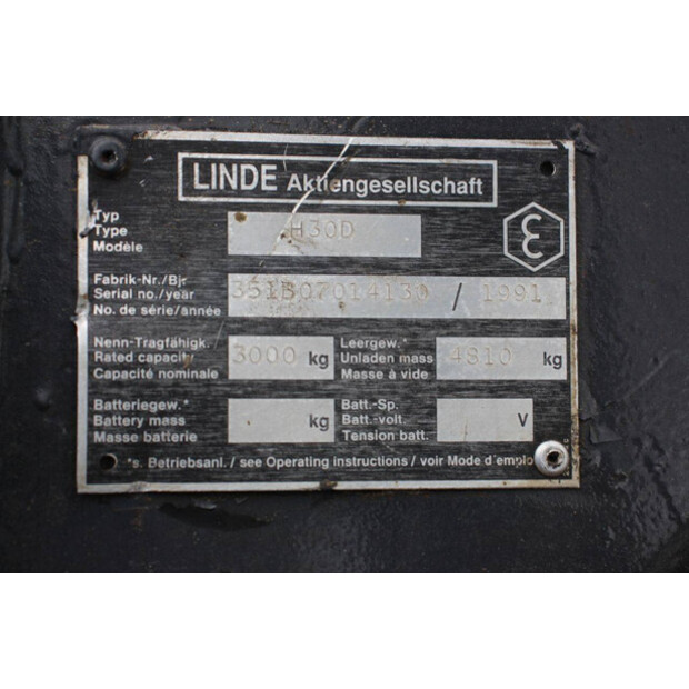 1991 Linde H30D-46836588