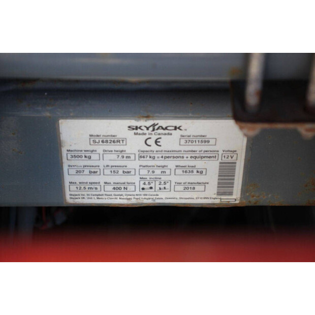 2018 SkyJack SJ6826RT-46836759