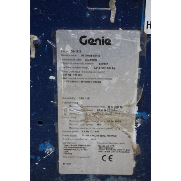 2007 Genie GS-1932-46836816