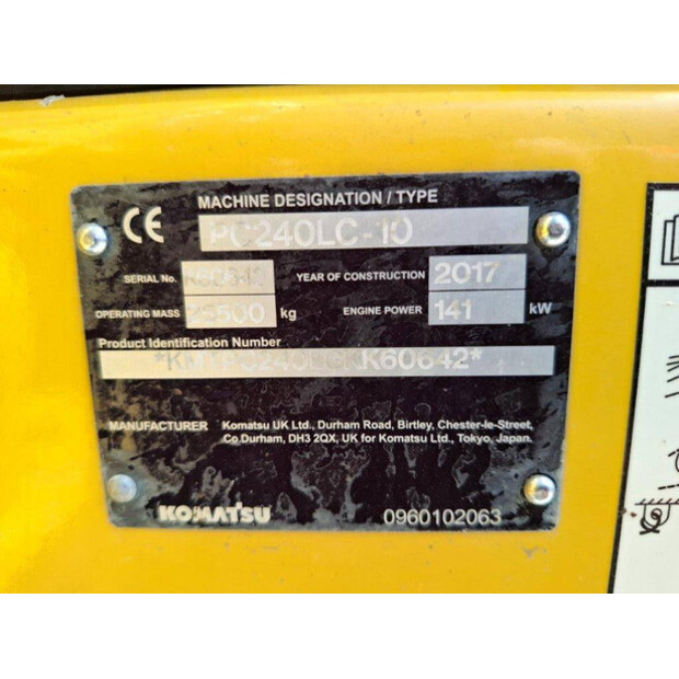 2017 Komatsu PC240LC-10-46838954