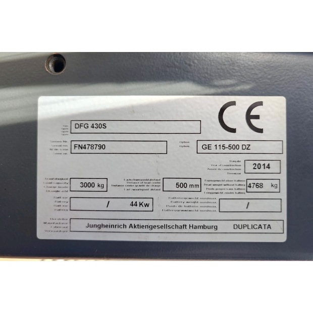 2014 Jungheinrich DFG 430s 500 DZ-46848293