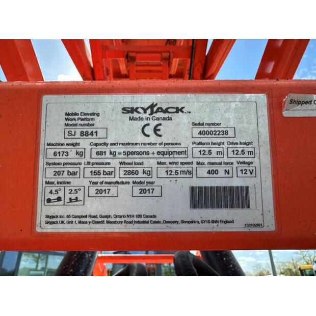 2017 SkyJack SJ-8841-46865488
