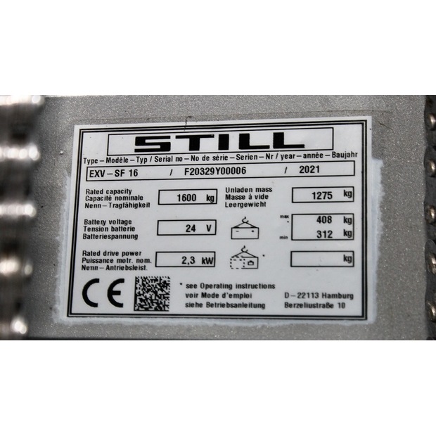 2021 Still EXV-SF16 LI-ION-46873467