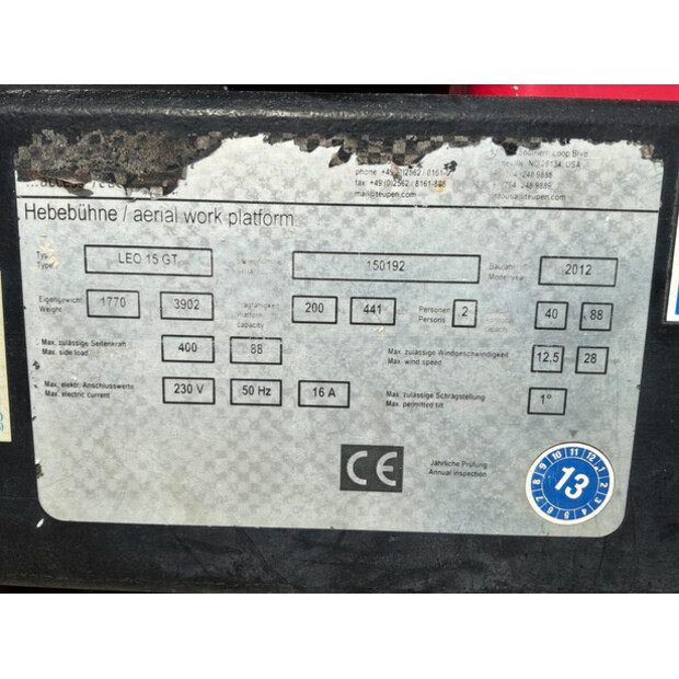 2012 TEUPEN Leo 15GT-46888733