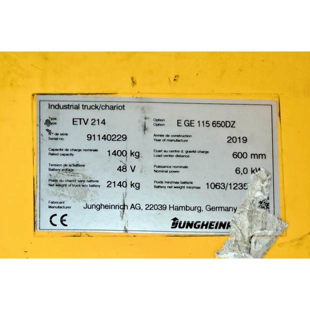 2019 Jungheinrich ETV 214 650 DZ-46899970