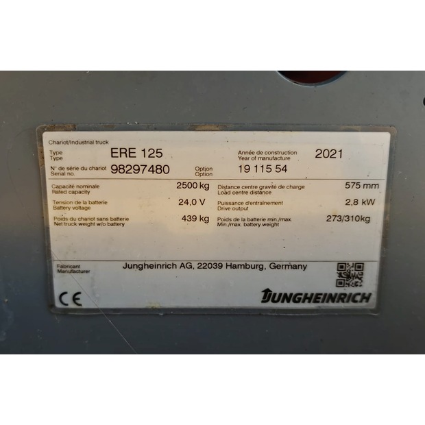 2021 Jungheinrich ERE 125-46900071