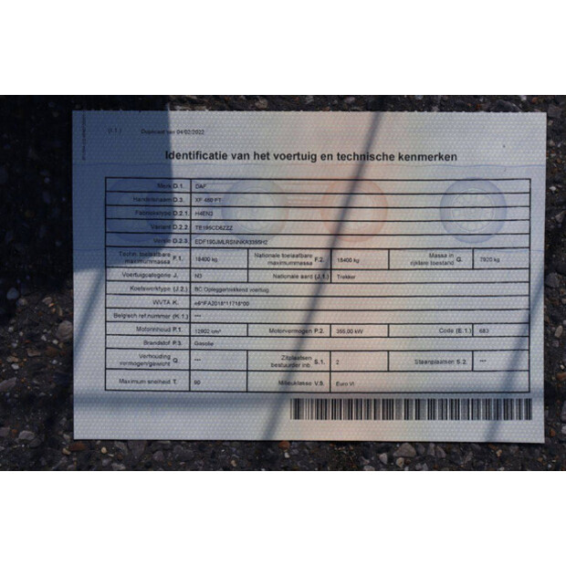 2018 DAF XF480 FT-46909164