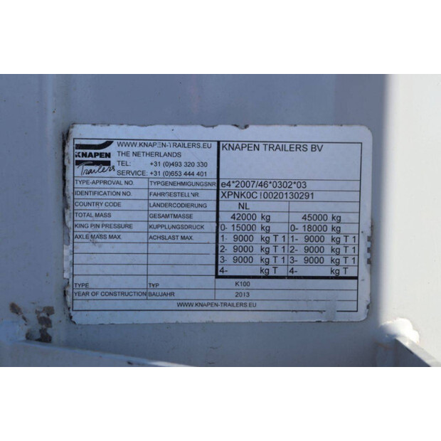 2013 Knapen Trailers K100-46909687