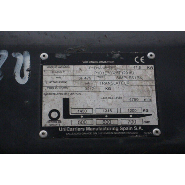 2016 UNICARRIERS P1D1A18LQ-46945899