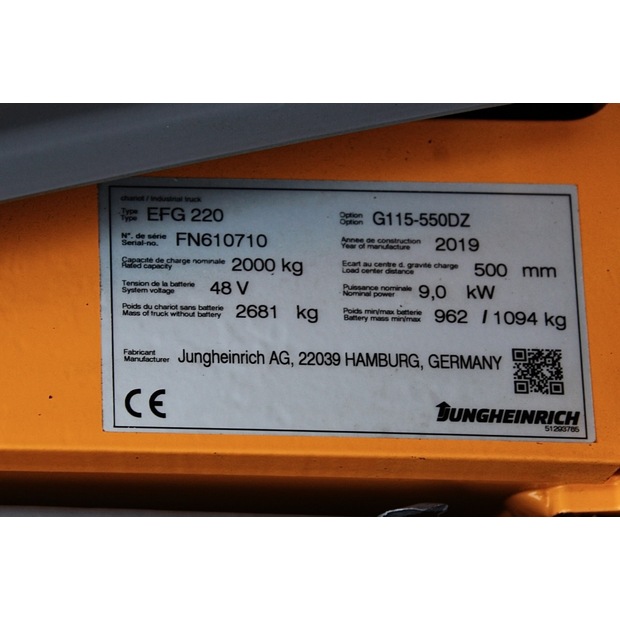 2019 Jungheinrich EFG 220 550 DZ-46977597