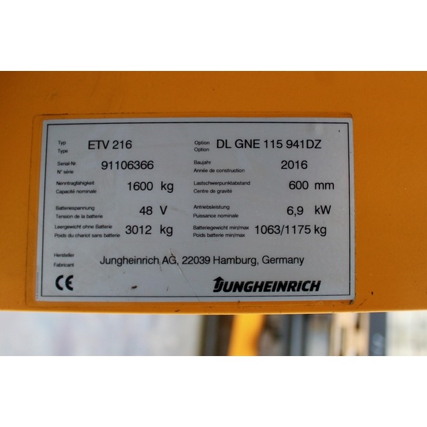 2016 Jungheinrich ETV 216 941 DZ-46977747