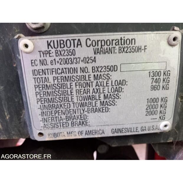 2013 KUBOTA BX2350-46983812