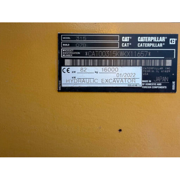2022 Caterpillar 315-47012566