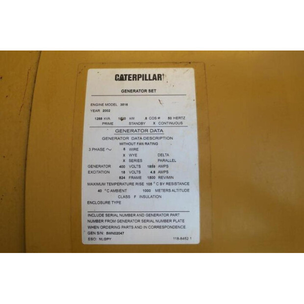 2002 Caterpillar G3516 (0CTL)-47016114