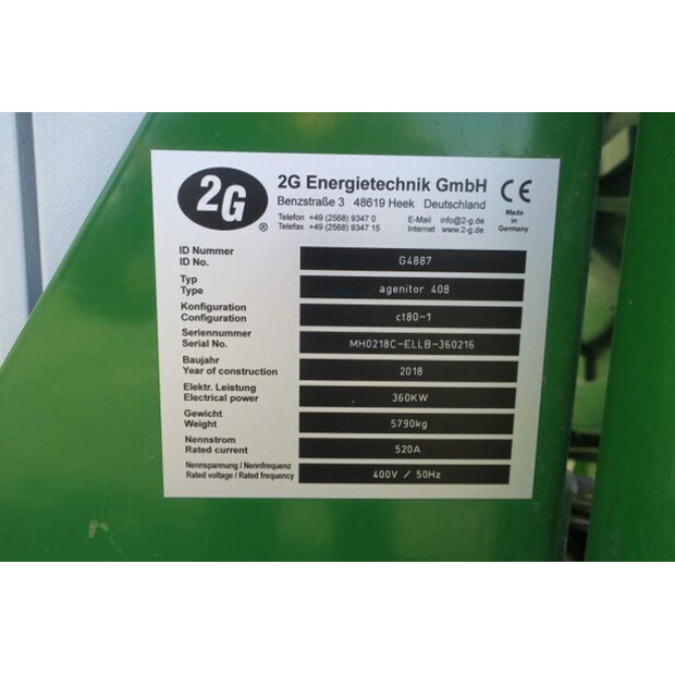 2018 2G AGENITOR 408-47016157