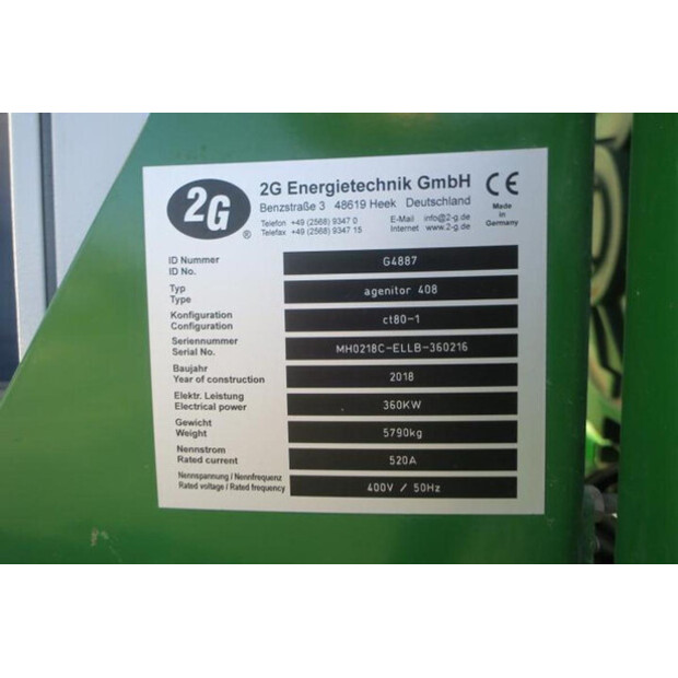 2018 2G AGENITOR 408-47016162