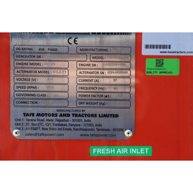 2025 TAFE POWER TAF-P-62.5W-47033750