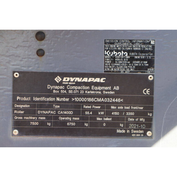 2021 DYNAPAC CA1400D-47035930