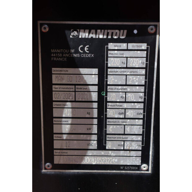 2021 Manitou Man-Go 12-47035952