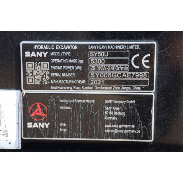 2021 Sany SY50U-47036023