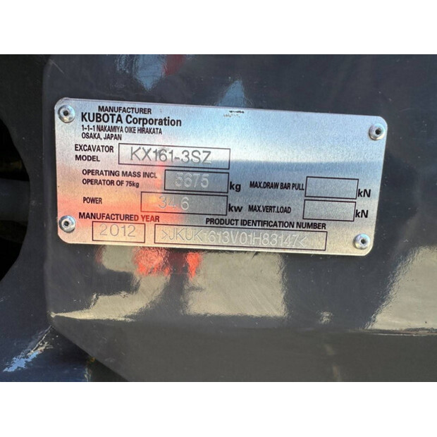 2012 KUBOTA KX161-3SZ-47038758