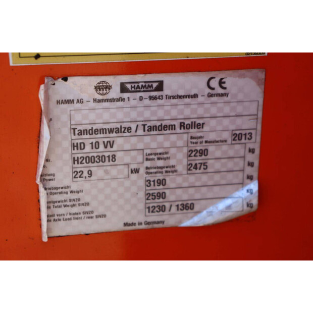 2013 HAMM HD 10 VV-47132099