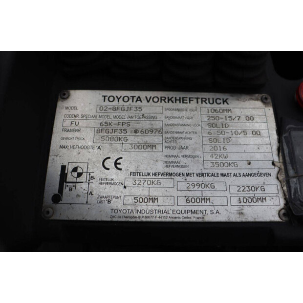 2016 Toyota 02-8FGJF35-47133149