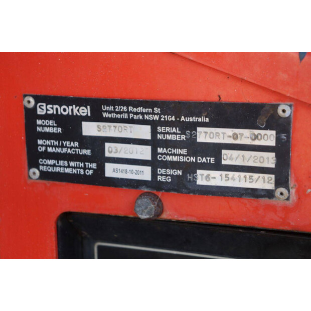2012 Snorkel S2770RT-47133702
