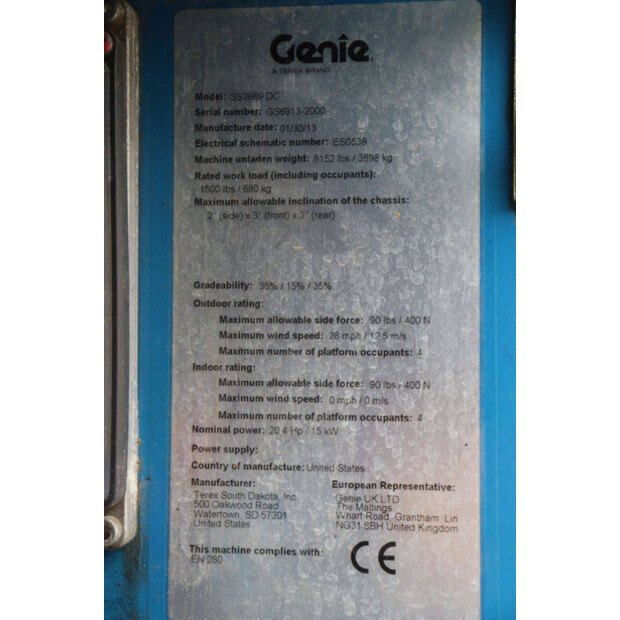2013 Genie GS2669 DC-47134094
