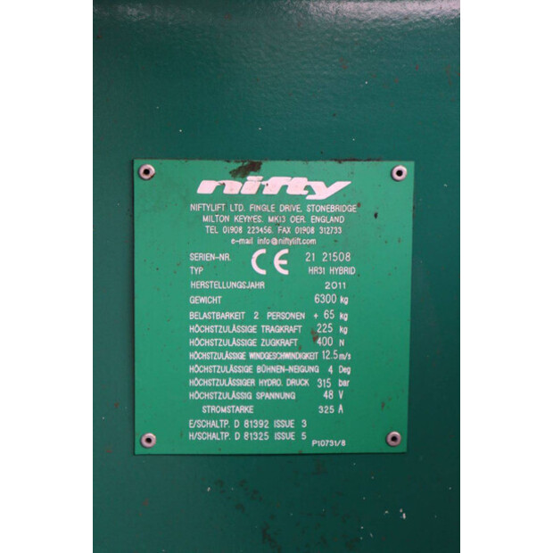 2011 Niftylift HR31 HYBRID-47134194
