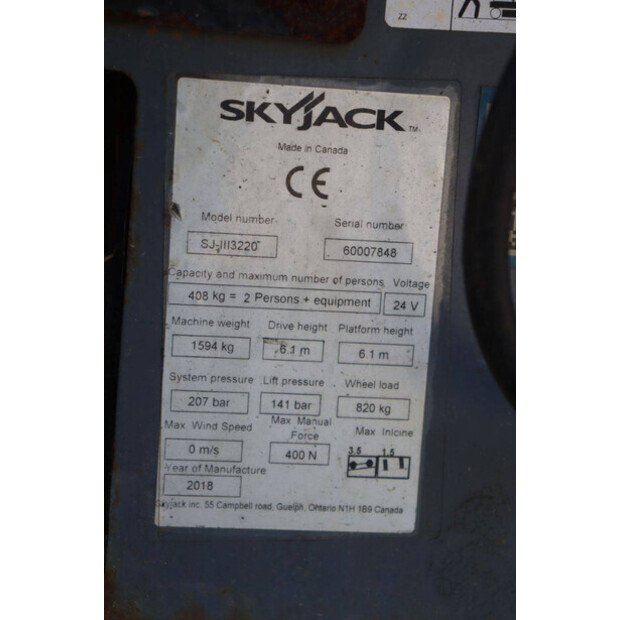 2018 SkyJack SJIII 3220-47135333