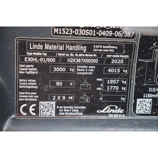 2020 Linde E30HL-01/600-47135711