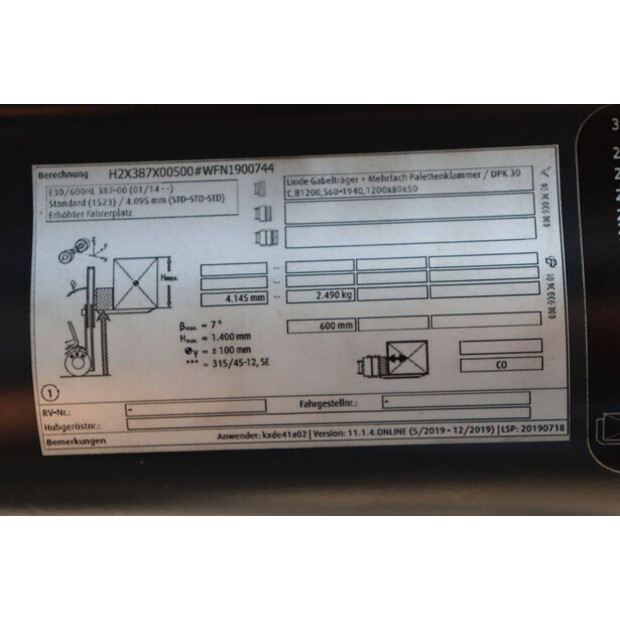 2020 Linde E30HL-01/600-47135715