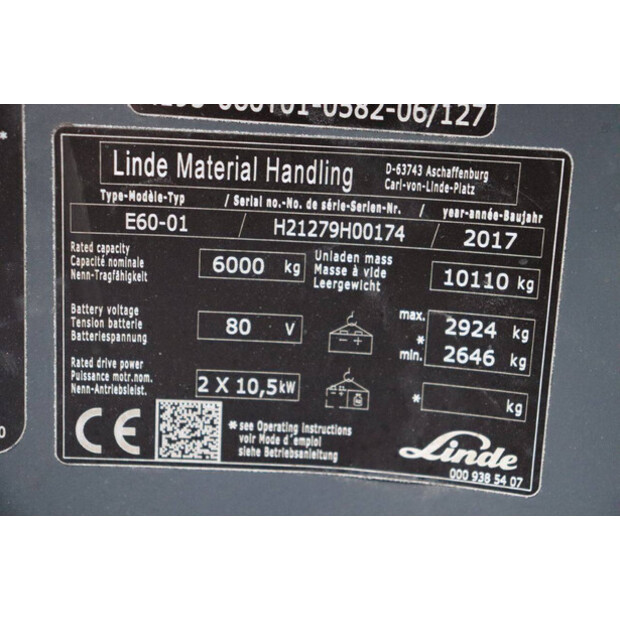 2017 Linde E60-01-47135893