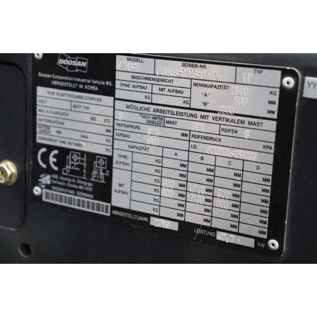 2019 Doosan G25P-7-47136017