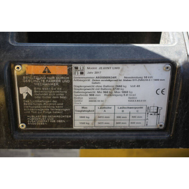 2017 Hyster J2.0XNT LWB-47137716