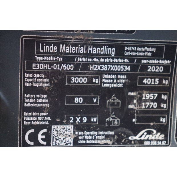 2020 Linde E30HL-01/600-47138009