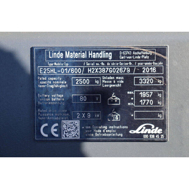 2016 ليندي E25HL-01/600-47138077