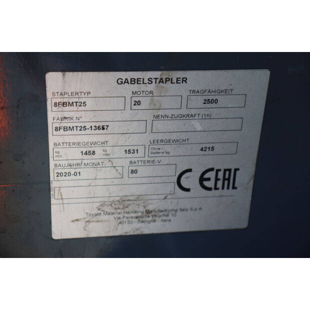 2020 Toyota 8FBMT25-47138459