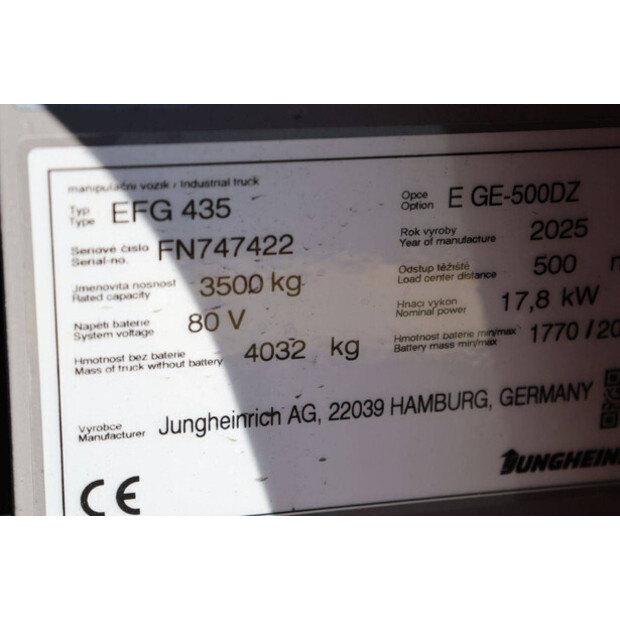2025 Jungheinrich EFG 435-47139220