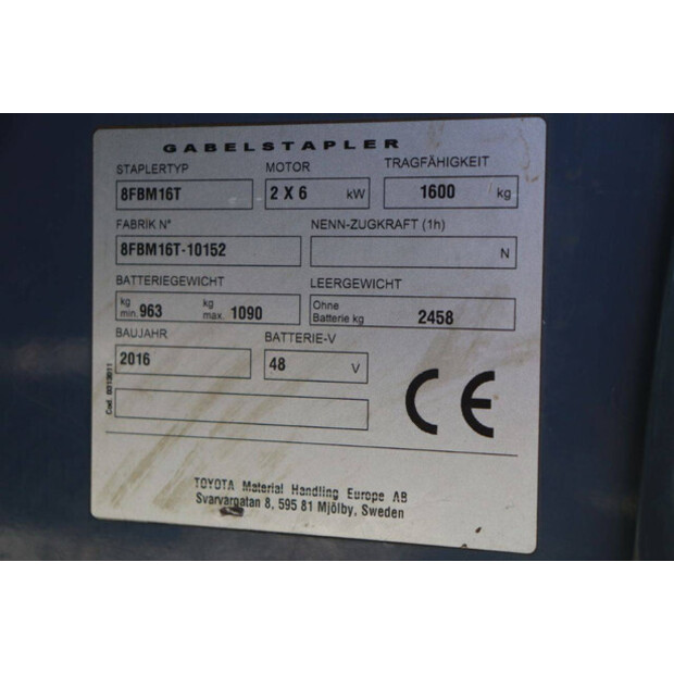 2016 Toyota 8FBM16T-47140472