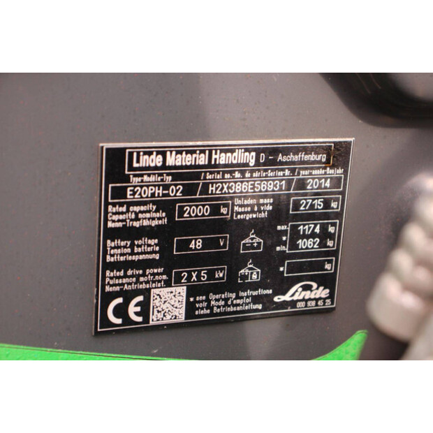 2014 Linde E20PH-02-47141154