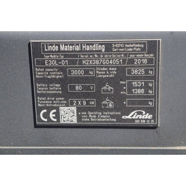 2016 Linde E30L-01-47141542