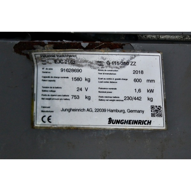 2018 Jungheinrich EJC 216z 310 ZZ-47151936