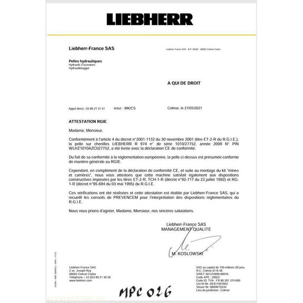 2010 Liebherr R974C-47181227