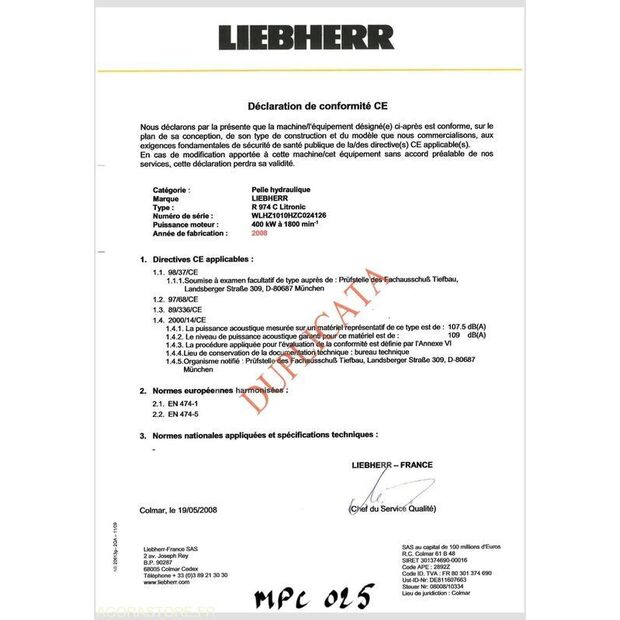 2008 ليبهير R974C-47181715