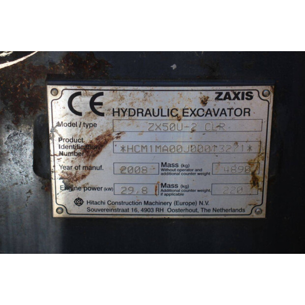 2008 هيتاشى ZX50U-2CLR-47183582