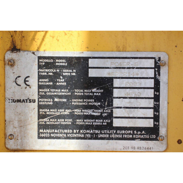 2003 Komatsu PC45R-8-47184149